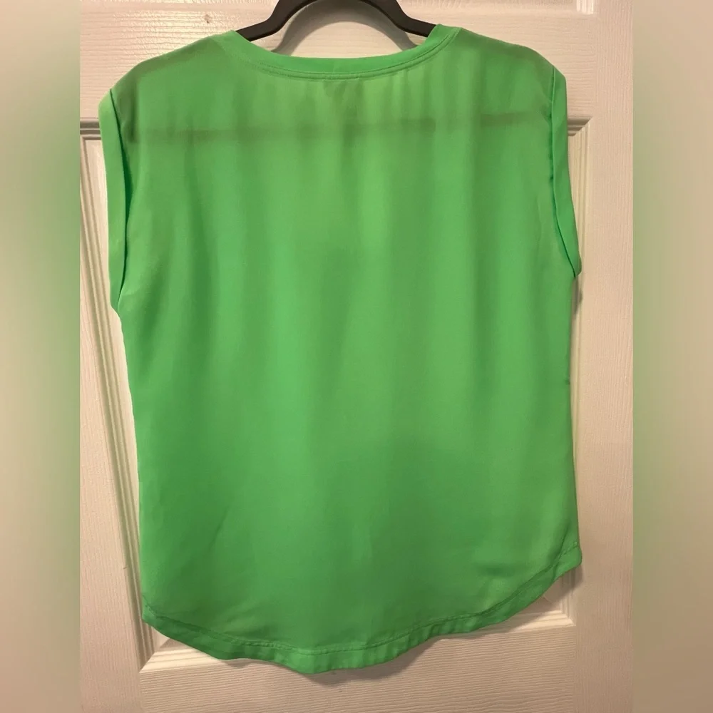 J. Crew Women Size 6 Kelley Green Sleeveless Pullover Oversized Blouse Top